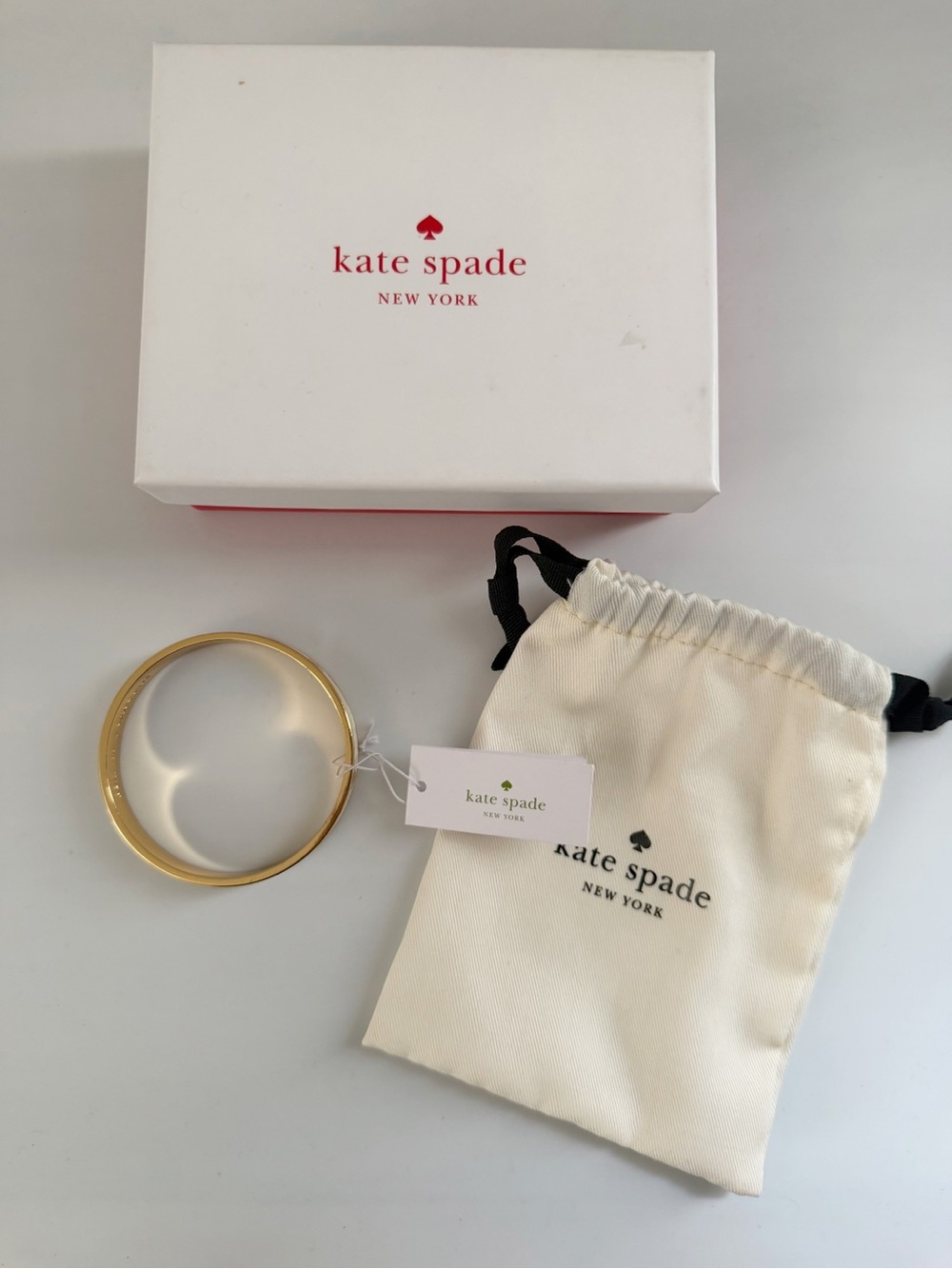 Kate Spade Gold Tone Enamel Bangle Bracelet